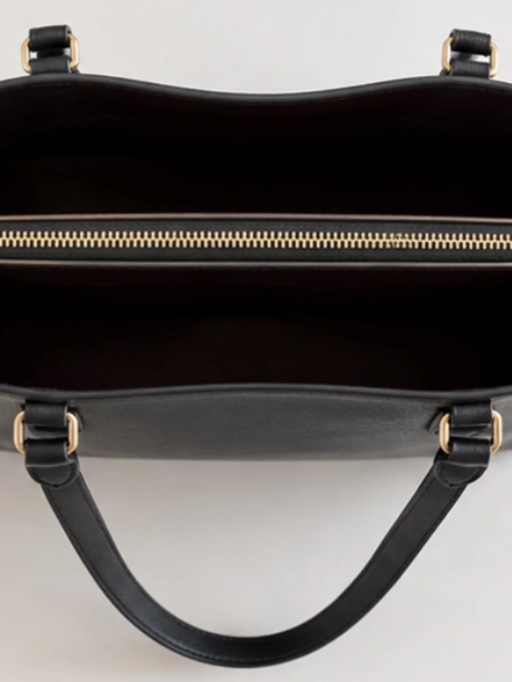 Coach Black Pebbled Leather Tote Shoulder Bag Gold Hardware Hangtag